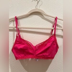 SAVAGE X FENTY | Lace Trim Pink Bralette | XS